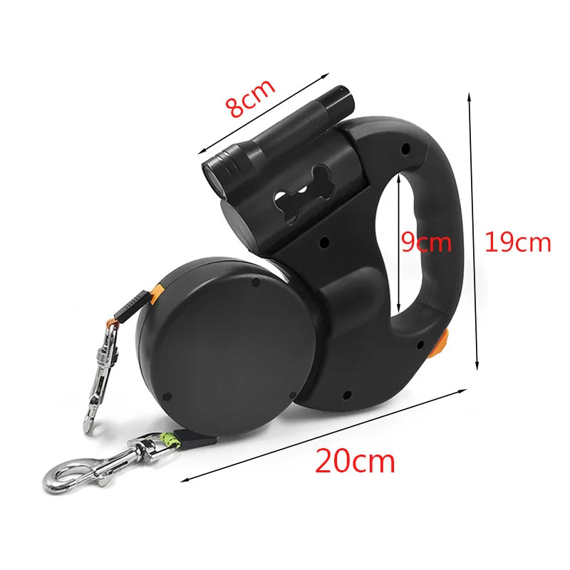 Double Puppy Leash Retractable