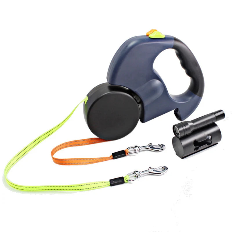 Double Puppy Leash Retractable